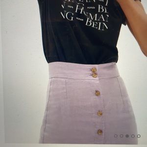 Everlane linen midi skirt